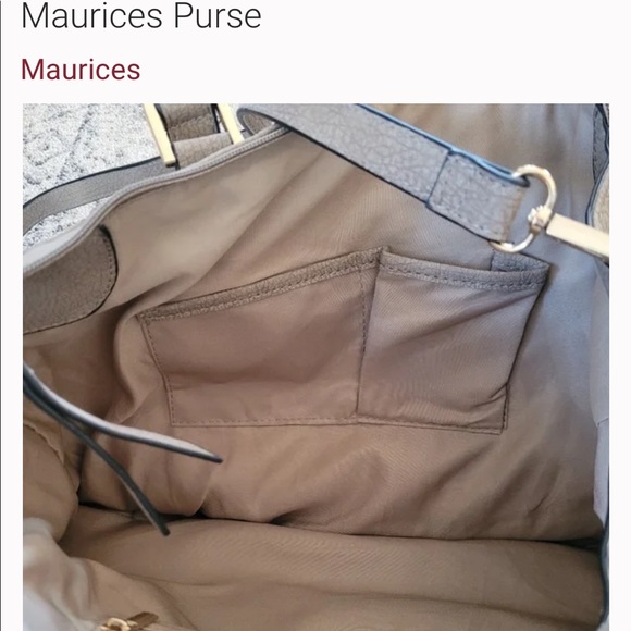 Large Maurices Purse. Tan/grayish pebbled color - Picture 7 of 8
